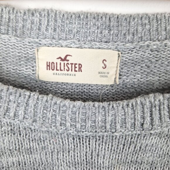 Hollister bear hug sweater, Size S. Gray blue. Cute y2k. Cotton blend Stretchy - Picture 12 of 13